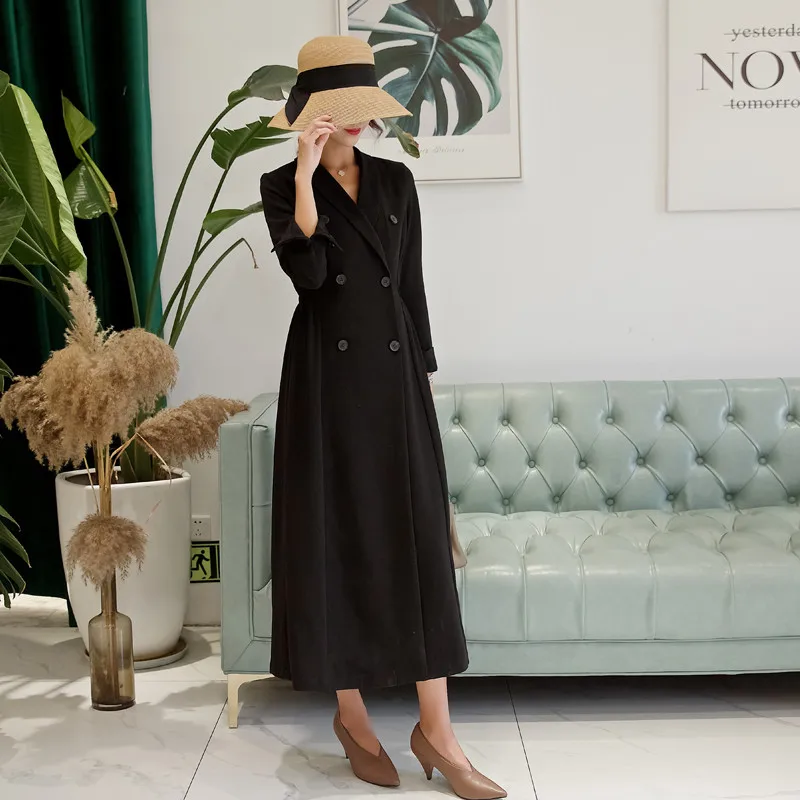 Новинка 2020, длинный Тренч во французском ретро-стиле на весну и осень, женское платье, ветровка на талии, черные длинные блейзеры, пальто g107
Новинка 2020, длинный Тренч во французском ретро-стиле на весну и осень, женское платье, ветровка на талии, черные длинные блейзеры, пальто g107