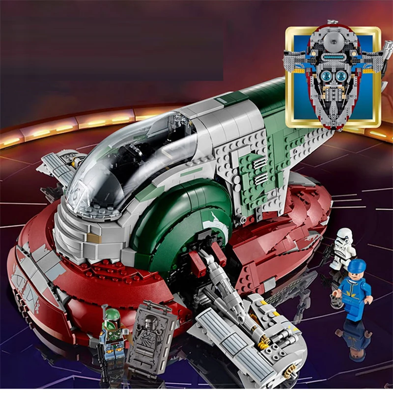 Кубики Moc Ucs Slave 1 звезда план космический корабль строительные блоки Совместимые