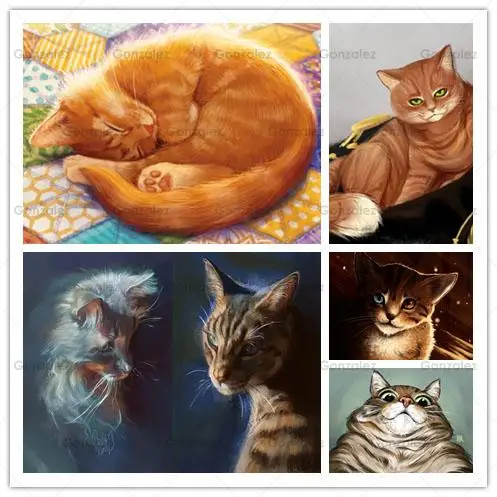 Diy Animals Cross Stitch Kits Cartoon Cat Diamond Painting Full Drill Mosaic Rhinestone Embroidery Gifts Home Decoration Crafts
Diy Animals Cross Stitch Kits Cartoon Cat Diamond Painting Full Drill Mosaic Rhinestone Embroidery Gifts Home Decoration Crafts