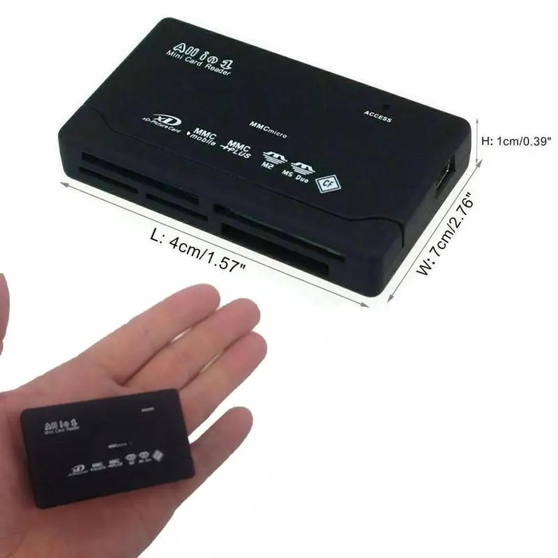 1Pc All-in-one Card Reader USB 2.0 Card Reader Plug Reader Memory Multi-function Reader Portable Card and Play Card U5Q8
1Pc All-in-one Card Reader USB 2.0 Card Reader Plug Reader Memory Multi-function Reader Portable Card and Play Card U5Q8