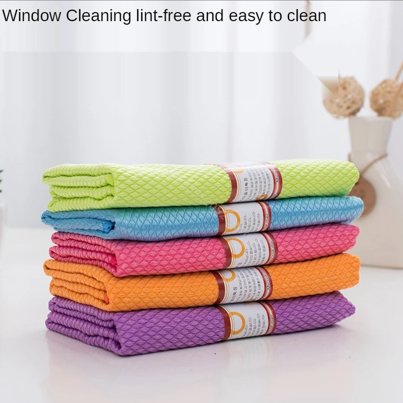 Fish scale cloth thickened water absorbent cloth glass cloth will not shed hair kitchen household cleaning towel
Fish scale cloth thickened water absorbent cloth glass cloth will not shed hair kitchen household cleaning towel