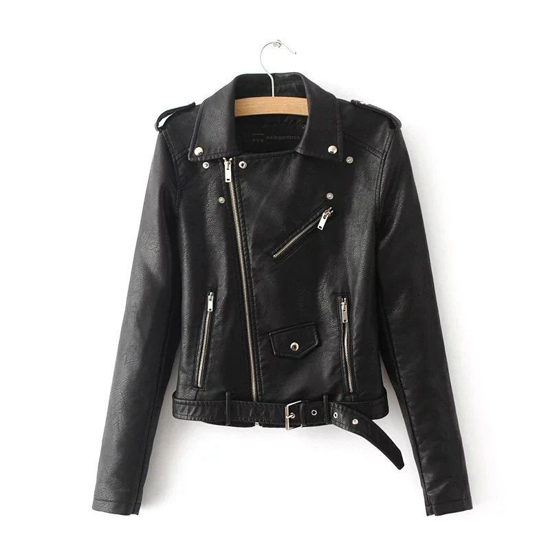 Autumn Black Basic Jacket Women 2019 Casual Zipper Short Faux Leather Motorcycle Jacket PU Leather Jacket Ladies Street Coat
Autumn Black Basic Jacket Women 2019 Casual Zipper Short Faux Leather Motorcycle Jacket PU Leather Jacket Ladies Street Coat