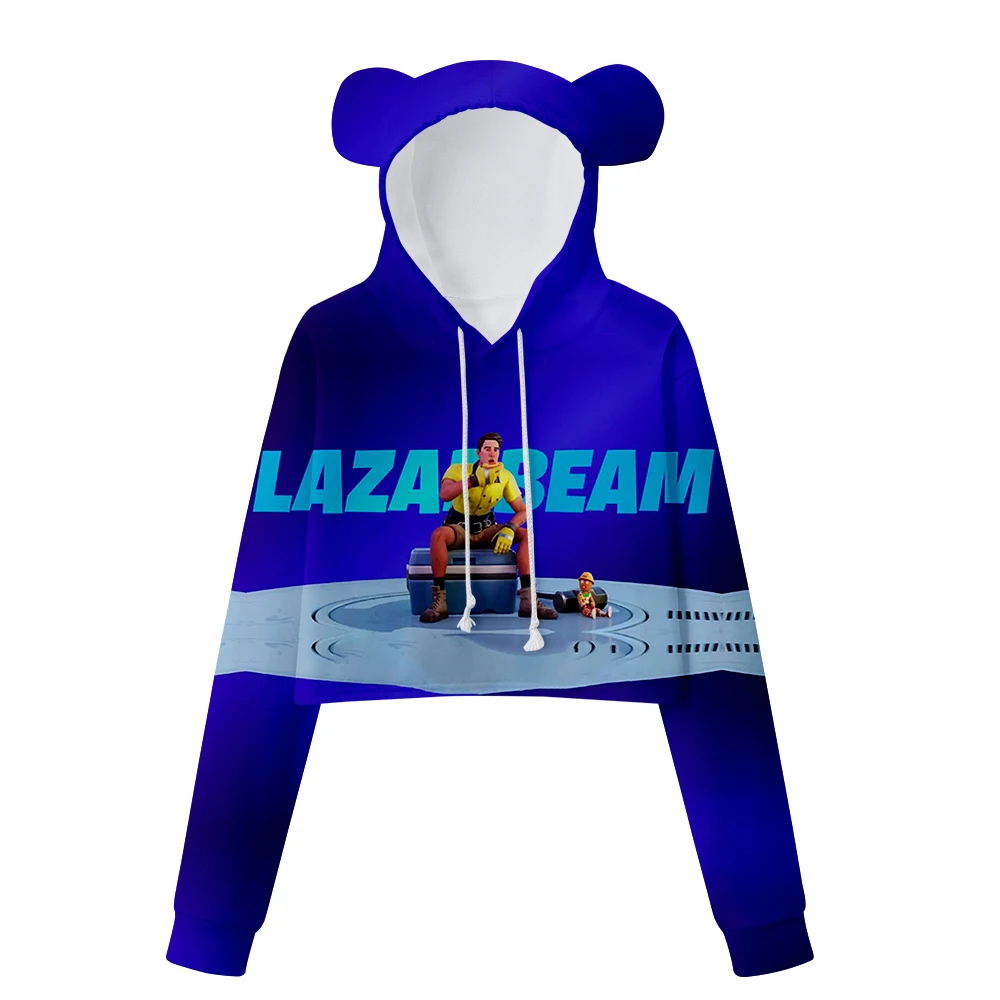 Kawaii LazarBeam манга модная уличная одежда Медведь Уши Толстовка сексуальный женский