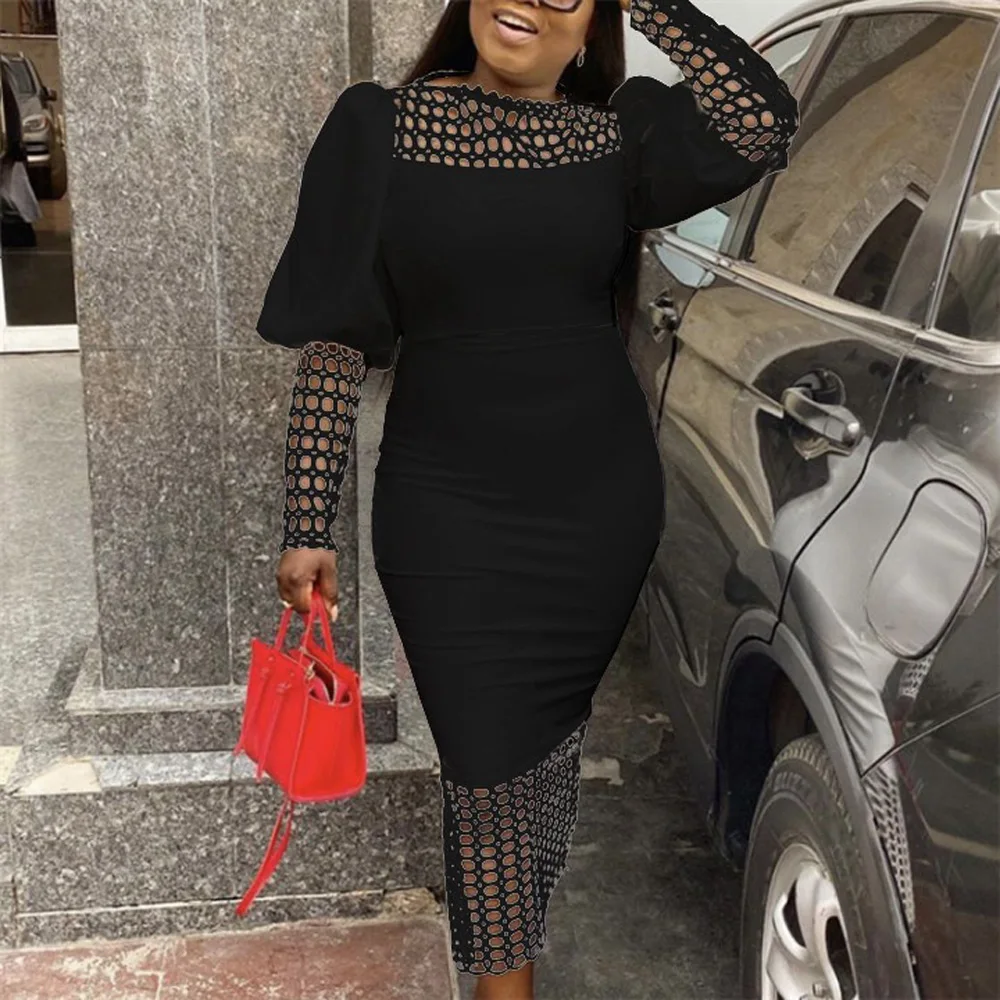 Black Elegant Dress Women For Wedding Party Midi Mesh Patchwork Bodycon Hollow Out Sexy Night Dinner Wear Vestidos Mujer 2021
Black Elegant Dress Women For Wedding Party Midi Mesh Patchwork Bodycon Hollow Out Sexy Night Dinner Wear Vestidos Mujer 2021