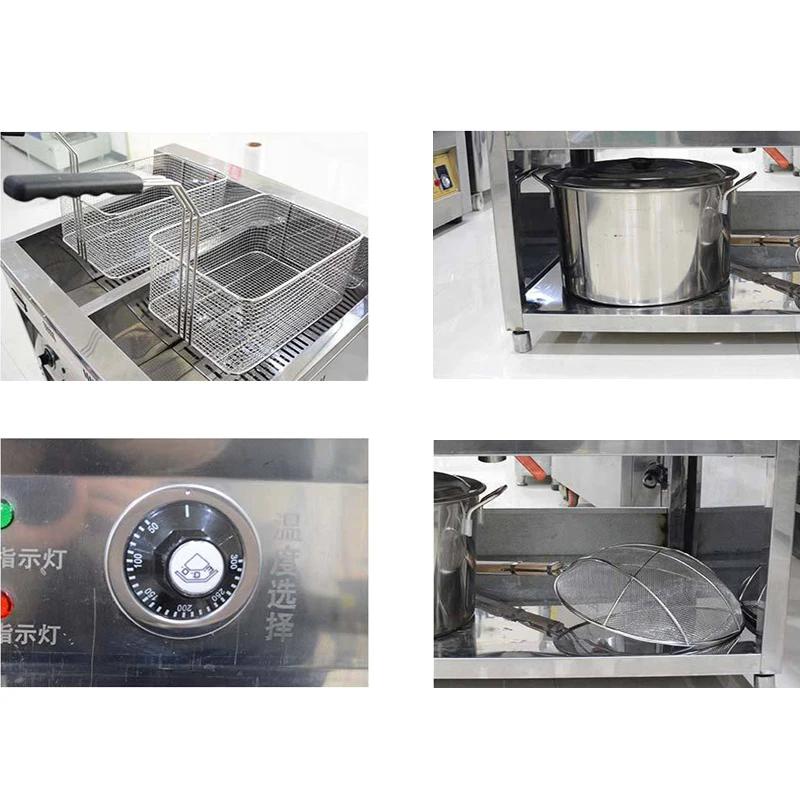 220V/380V fryer Luxury Vertical Stainless Steel Commercial Equipment Double Cylinder Precise Temperature Control Electric Fryer 
220V/380V fryer Luxury Vertical Stainless Steel Commercial Equipment Double Cylinder Precise Temperature Control Electric Fryer