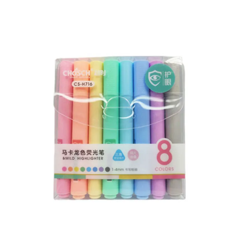 Highlighters Set Macaron Colors Highlighter Student Colored Markers Eye Protection Graffiti Markers Student Office Supplies
Highlighters Set Macaron Colors Highlighter Student Colored Markers Eye Protection Graffiti Markers Student Office Supplies