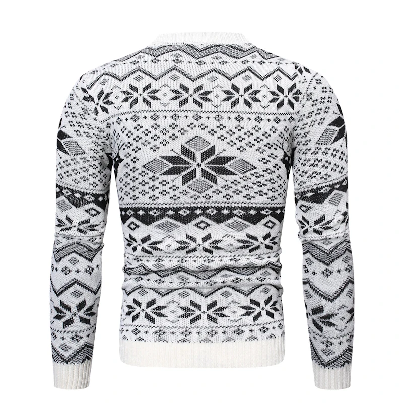 Loldeal Men Long Sleeve Sweater Soft Snowflake Cotton Knit Round Neck Casual
Loldeal Men Long Sleeve Sweater Soft Snowflake Cotton Knit Round Neck Casual