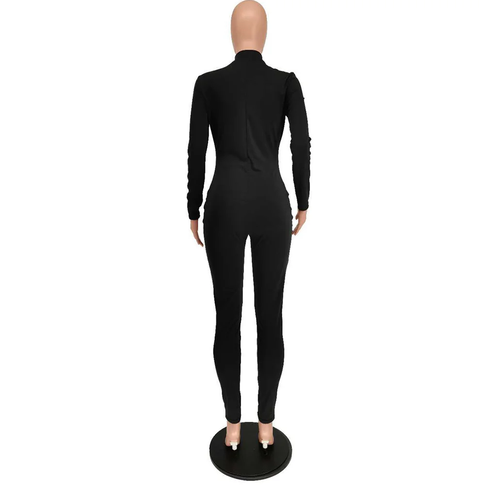 Women Jumpsuit Sheer Mesh Striped Spliced Skinny Romper Sexy Long Sleeve Night Club Party Jumpsuit Streetwear Zipper Up Bodysuit
Women Jumpsuit Sheer Mesh Striped Spliced Skinny Romper Sexy Long Sleeve Night Club Party Jumpsuit Streetwear Zipper Up Bodysuit
