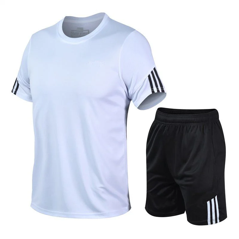 New men's sports suit men's running suit gym summer two piece mesh quick drying suit ice thin Casual Short Sleeve shorts summer
New men's sports suit men's running suit gym summer two piece mesh quick drying suit ice thin Casual Short Sleeve shorts summer