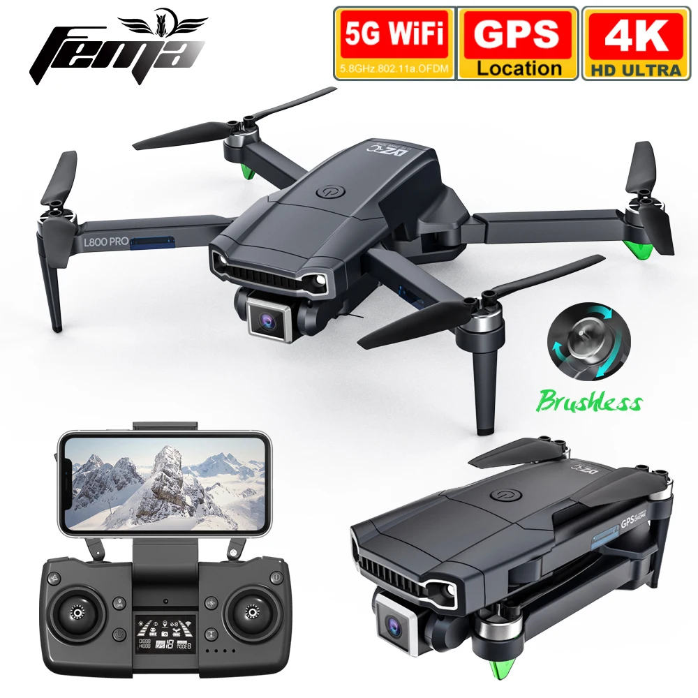 FEMA L800 Pro GPS Drone 4K Professional ESC Camera 5G FPV 25mins Long Distance Brushless EIS Self Stabilization RC Dron PK SG108
FEMA L800 Pro GPS Drone 4K Professional ESC Camera 5G FPV 25mins Long Distance Brushless EIS Self Stabilization RC Dron PK SG108