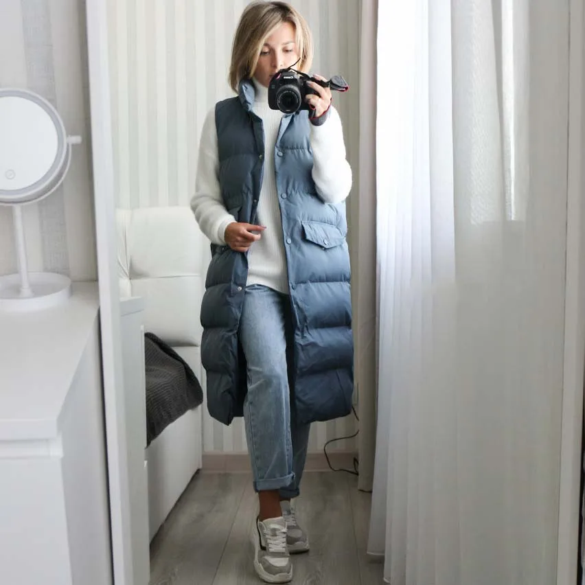 Black Autumn Woman Vest Coat Turtleneck Thick Warm Winter Vest Women Long Waistcoat Top Vest Chalecos Para Mujer Casaco Feminino
Black Autumn Woman Vest Coat Turtleneck Thick Warm Winter Vest Women Long Waistcoat Top Vest Chalecos Para Mujer Casaco Feminino