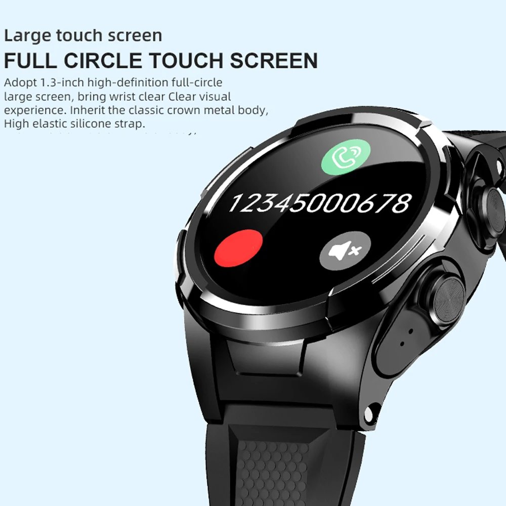 Smart Watch with TWS Bluetooth Earphone 2In1 Heart Rate Blood Pressure Monitor Sport Smartwatch Fitness Clock for Android IOS |
