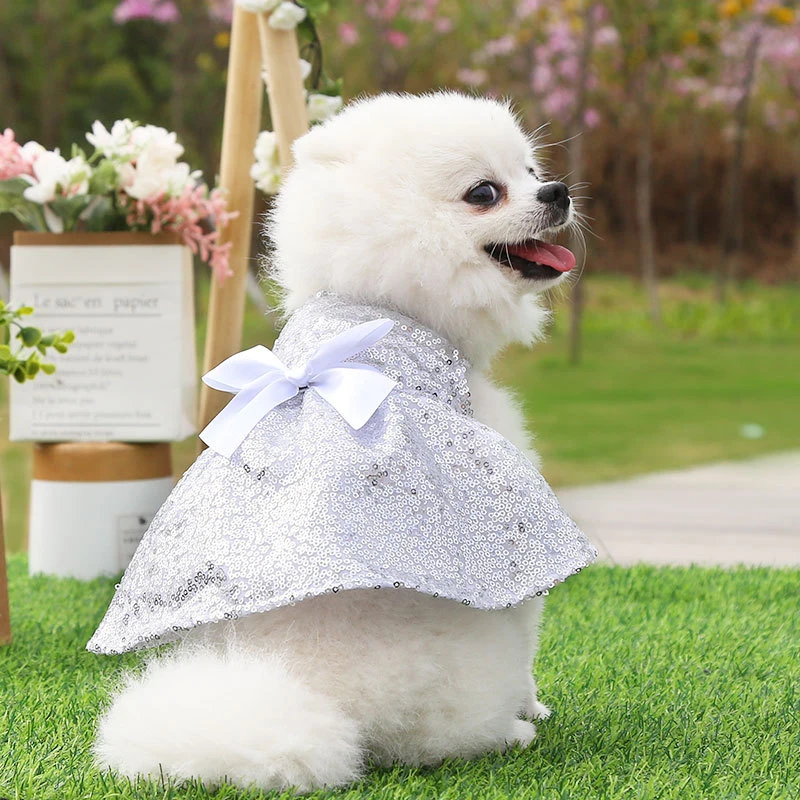 Pet Dress Summer Dog Dress Wedding Princess Dog Dresses Clothes Pink Sliver Beautiful Sequined Glitter Dog Clothe For Small Dogs
Pet Dress Summer Dog Dress Wedding Princess Dog Dresses Clothes Pink Sliver Beautiful Sequined Glitter Dog Clothe For Small Dogs