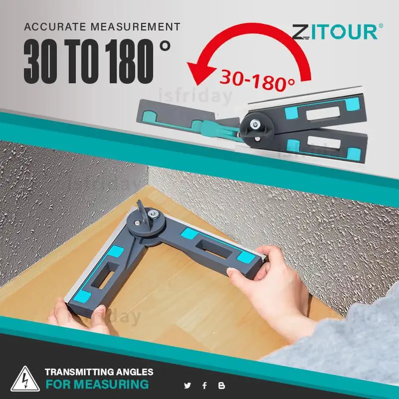 Zitour® Accurate Mitre Gauges for Mitre Saws Adjustable Angle Ruler Saw Protractor Ruler Inclinometer Measuring Too
Zitour® Accurate Mitre Gauges for Mitre Saws Adjustable Angle Ruler Saw Protractor Ruler Inclinometer Measuring Too