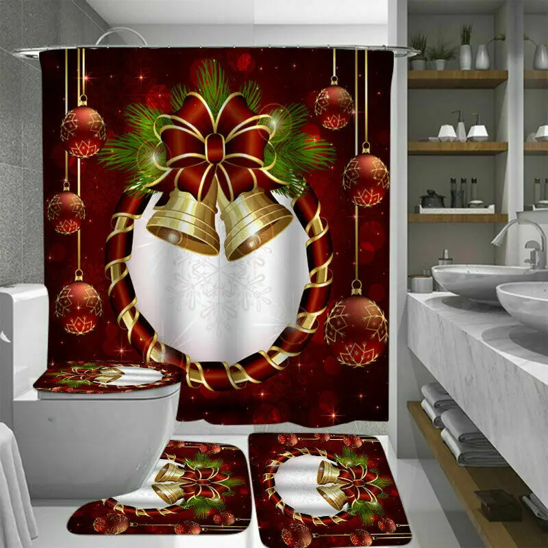 Merry Christmas Waterproof Bath Shower Curtain Christmas Santa Claus Bath Mat Lid Toilet Cover Polyester/ Flannel Shower Curtain
Merry Christmas Waterproof Bath Shower Curtain Christmas Santa Claus Bath Mat Lid Toilet Cover Polyester/ Flannel Shower Curtain
