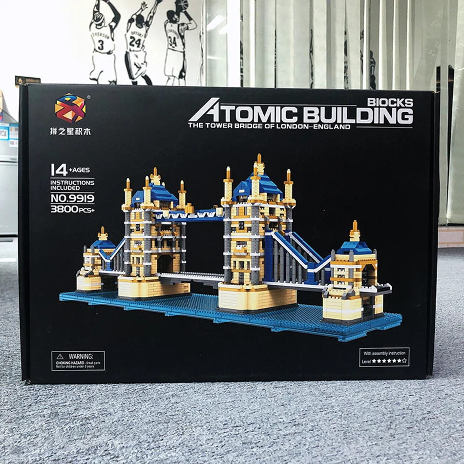 PZX 9919 World Architecture The Tower Bridge of London 3D Model DIY Mini Diamond Blocks Bricks Building Toy for Children no Box
PZX 9919 World Architecture The Tower Bridge of London 3D Model DIY Mini Diamond Blocks Bricks Building Toy for Children no Box