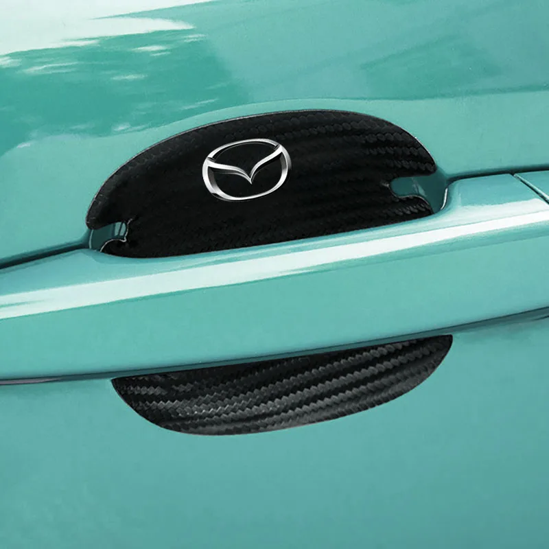 4 шт. наклейки на двери автомобиля Защита от царапин внешняя сторона для Mazda Atenza323