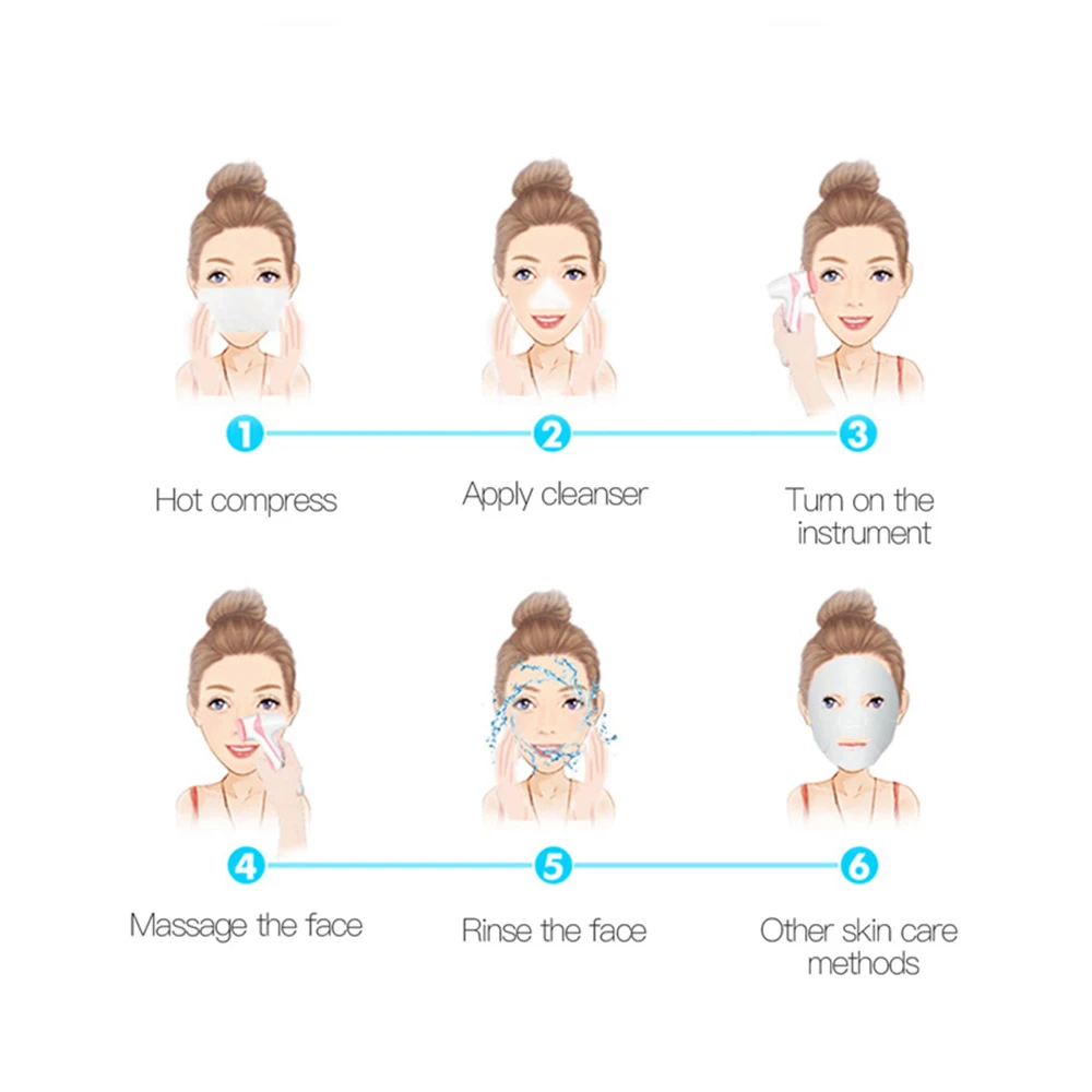 Electric Face Cleaners Facial Cleansing Brush Pore Ceaner Skin Deep Cleaning Spin Brush 3 Heads Face Spa Facial Beauty Massage
Electric Face Cleaners Facial Cleansing Brush Pore Ceaner Skin Deep Cleaning Spin Brush 3 Heads Face Spa Facial Beauty Massage