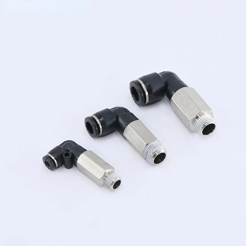 1pc Pneumatic Component Fitting PLL4/6/8/10/12 mm series Black pneumatic quick plug connector elbow with long thread
1pc Pneumatic Component Fitting PLL4/6/8/10/12 mm series Black pneumatic quick plug connector elbow with long thread