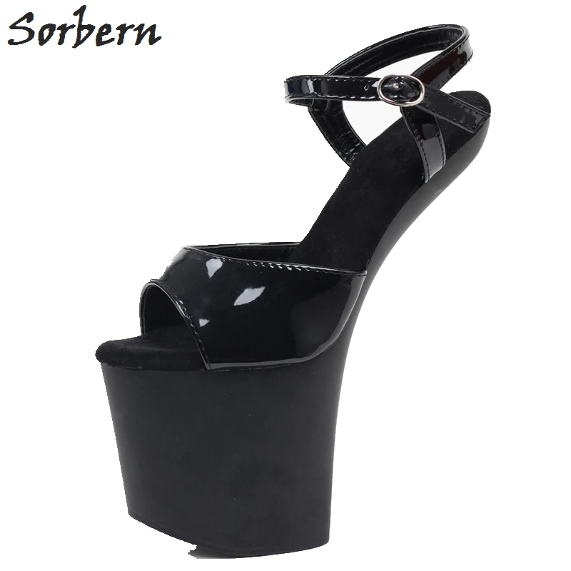 

Sorbern Sexy Heelless Slingback Sandals Women Ankle Strap Stripper Heels Fetish High Heels Size 12 Platform Sandal Shoe Heelless