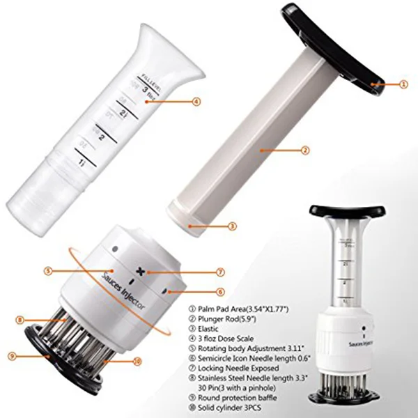 Quick Done Injection Type Needles Meat Tenderizer Professional Handmade Meat Injectors to inject fresh meat Kitchen tools
Quick Done Injection Type Needles Meat Tenderizer Professional Handmade Meat Injectors to inject fresh meat Kitchen tools