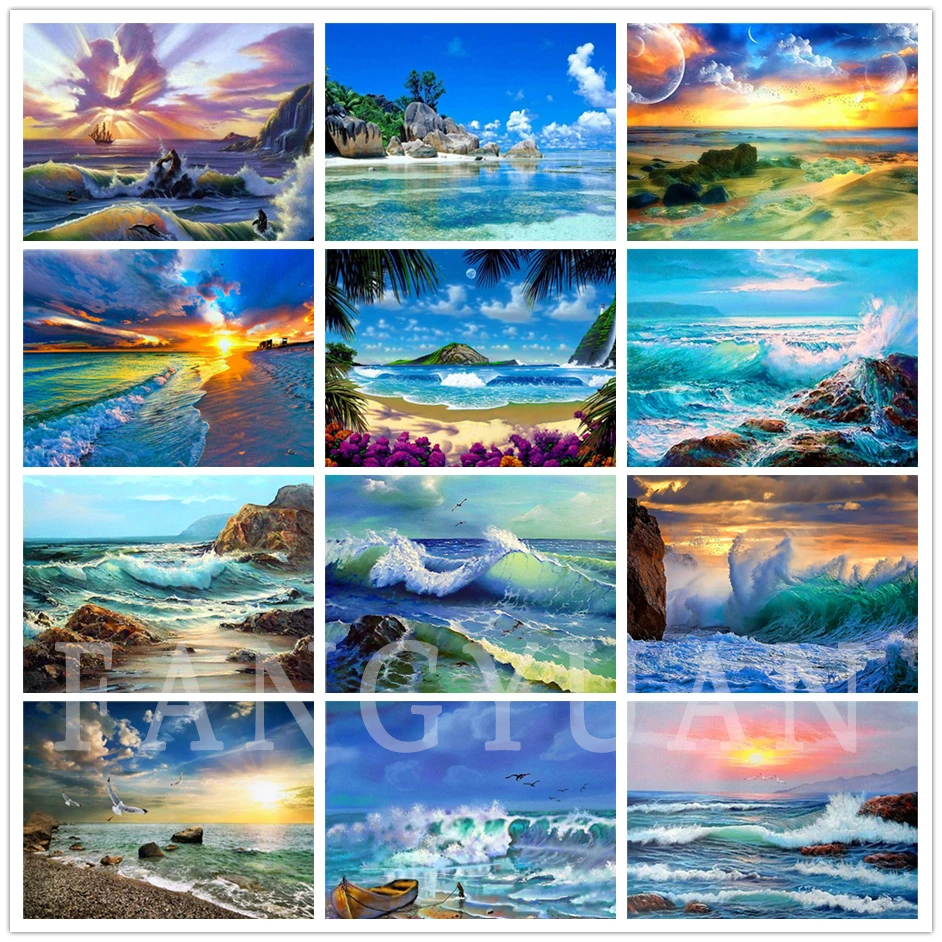 5D DIY Diamond Painting Seaside Landscape Full Square/Round Drill Diamond Embroidery Mosaic Cross Stitch Home Decoration
5D DIY Diamond Painting Seaside Landscape Full Square/Round Drill Diamond Embroidery Mosaic Cross Stitch Home Decoration