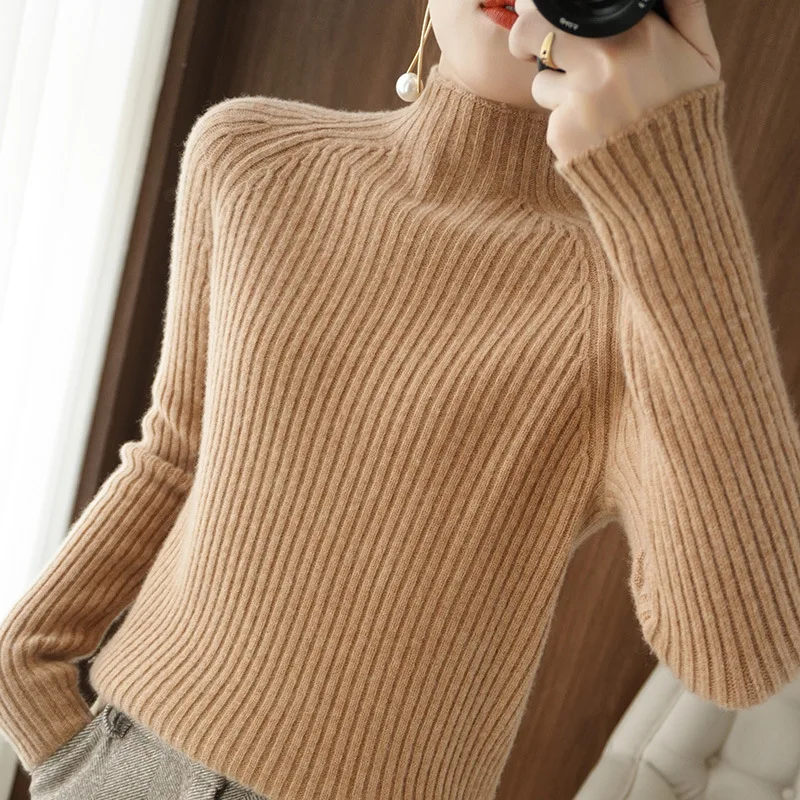 Half High Neck Sweater for Women's Slim Long Sleeve Pullover Sweater Bottoming Shirt Blouses Clothes Knitted Pullovers
Half High Neck Sweater for Women's Slim Long Sleeve Pullover Sweater Bottoming Shirt Blouses Clothes Knitted Pullovers