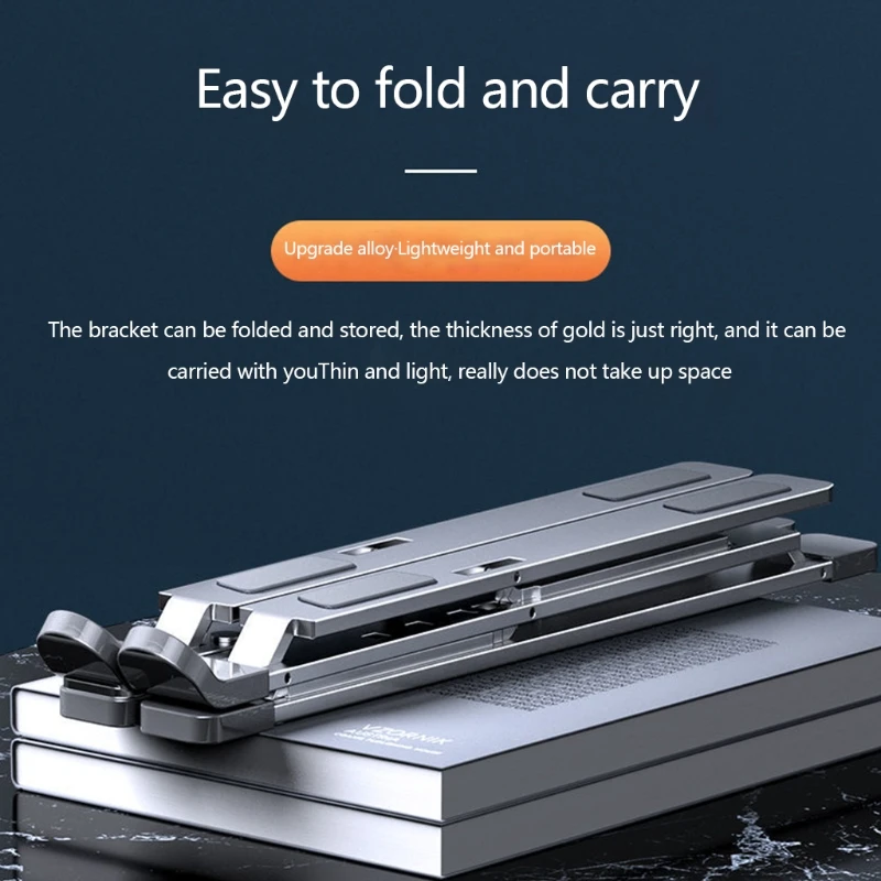 Adjustable Laptop Stand Aluminium Notebook Holder Cooler for 11-17 inch Desktop MacBook Laptop Notebook Silver/Gray
Adjustable Laptop Stand Aluminium Notebook Holder Cooler for 11-17 inch Desktop MacBook Laptop Notebook Silver/Gray