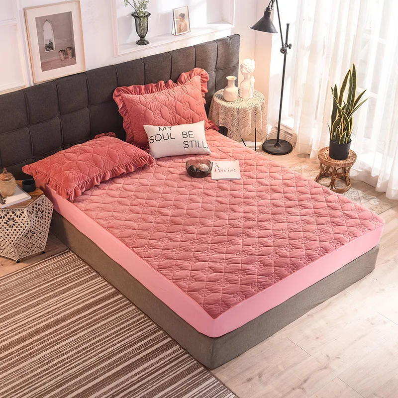 Plush Thicken Quilted Mattress Cover Quilted Bed Protection Pad Cover Non-slip Mattress Protector Including Pillowcase
Plush Thicken Quilted Mattress Cover Quilted Bed Protection Pad Cover Non-slip Mattress Protector Including Pillowcase