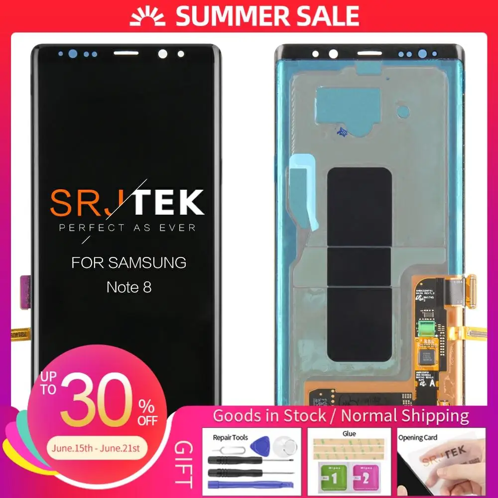 6 3 ''Супер AMOLED 2960x1440 дисплей для Samsung Galaxy Note 8 LCD сенсорный экран Note8 N9500 ЖК