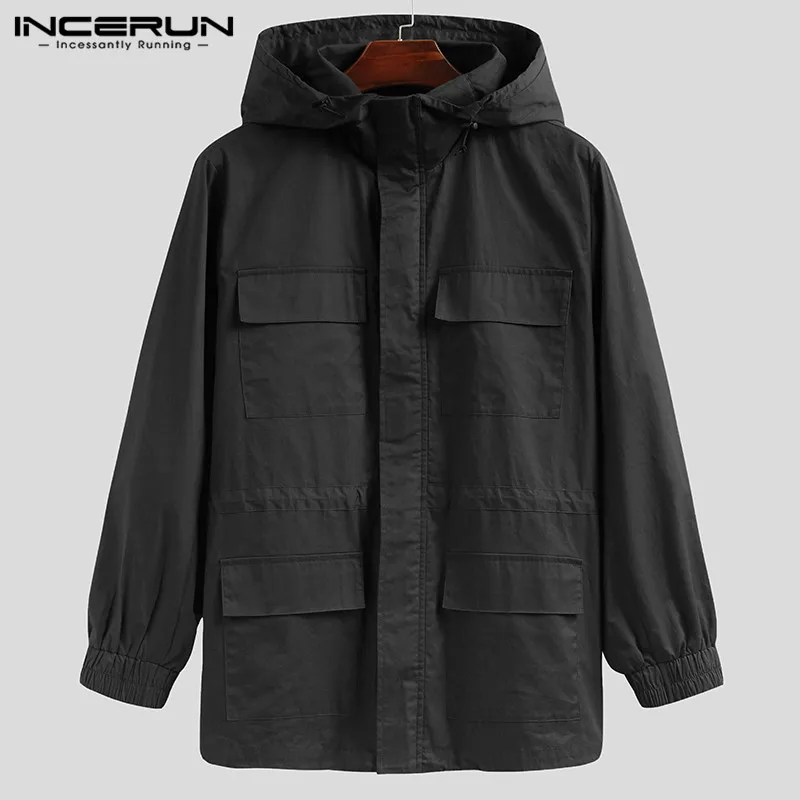 Men Long Sleeve Zipper Windbreaker INCERUN Leisure Hooded Coats Fashion Solid Color Jackets Leisure Big Pockets Outerwear S-5XL7
Men Long Sleeve Zipper Windbreaker INCERUN Leisure Hooded Coats Fashion Solid Color Jackets Leisure Big Pockets Outerwear S-5XL7