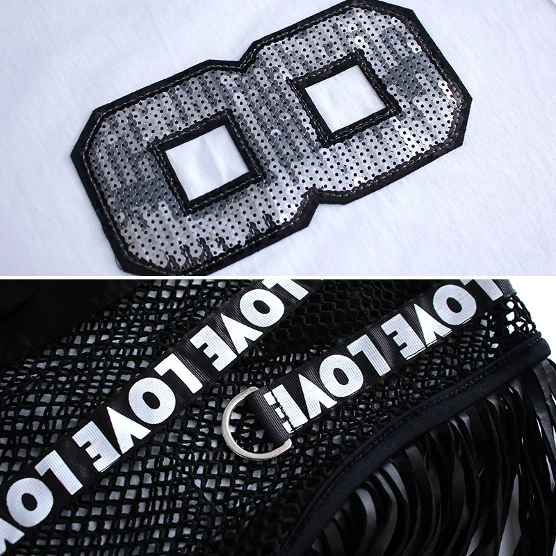2021 NEW Hip Hop Costume Black Fringed Mesh Coat Boys Jazz Suit Kids Street Dance Clothing Children Stage Performance Wear
2021 NEW Hip Hop Costume Black Fringed Mesh Coat Boys Jazz Suit Kids Street Dance Clothing Children Stage Performance Wear