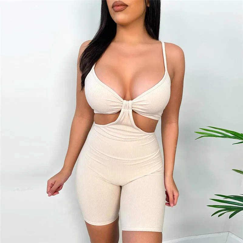 Solid Casual Bodycon Playsuits Women Sleeveless Workout Fitness Sporty Skinny Rompers Summer Sexy Backless Streetwear Outfit
Solid Casual Bodycon Playsuits Women Sleeveless Workout Fitness Sporty Skinny Rompers Summer Sexy Backless Streetwear Outfit