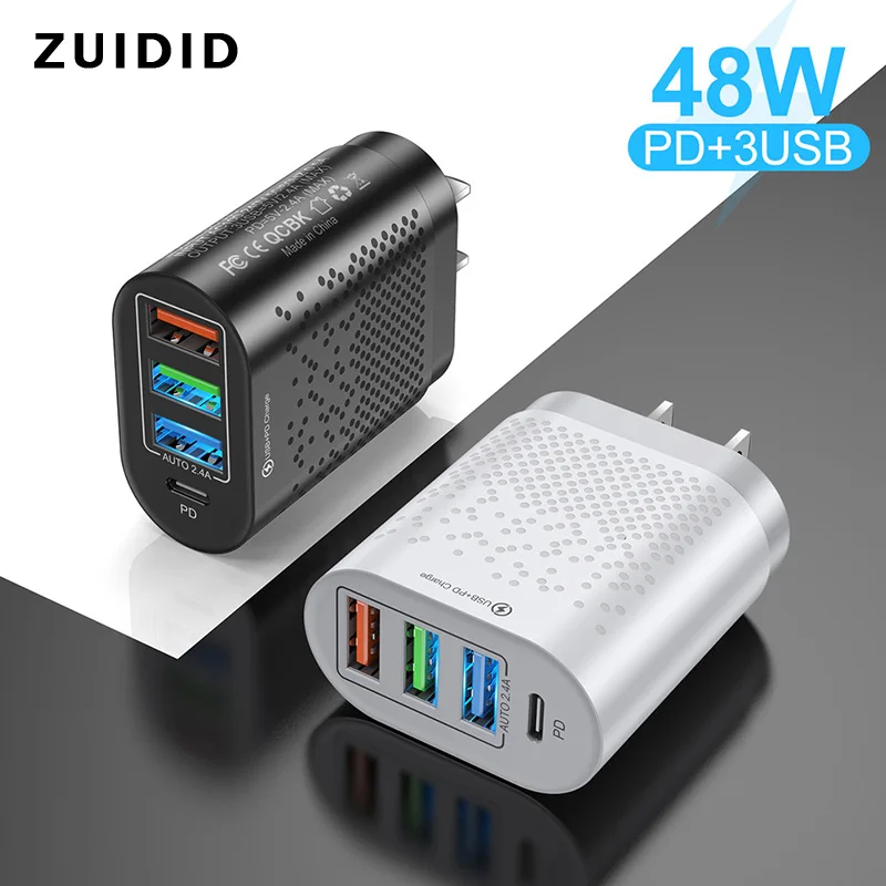 4 Port USB Charger 48W PD Quick Charge Adapter Type C Charger QC 3.0 for iPhone 13 12 11 Samsung Xiaomi Huawei Fast Charge Plug
4 Port USB Charger 48W PD Quick Charge Adapter Type C Charger QC 3.0 for iPhone 13 12 11 Samsung Xiaomi Huawei Fast Charge Plug