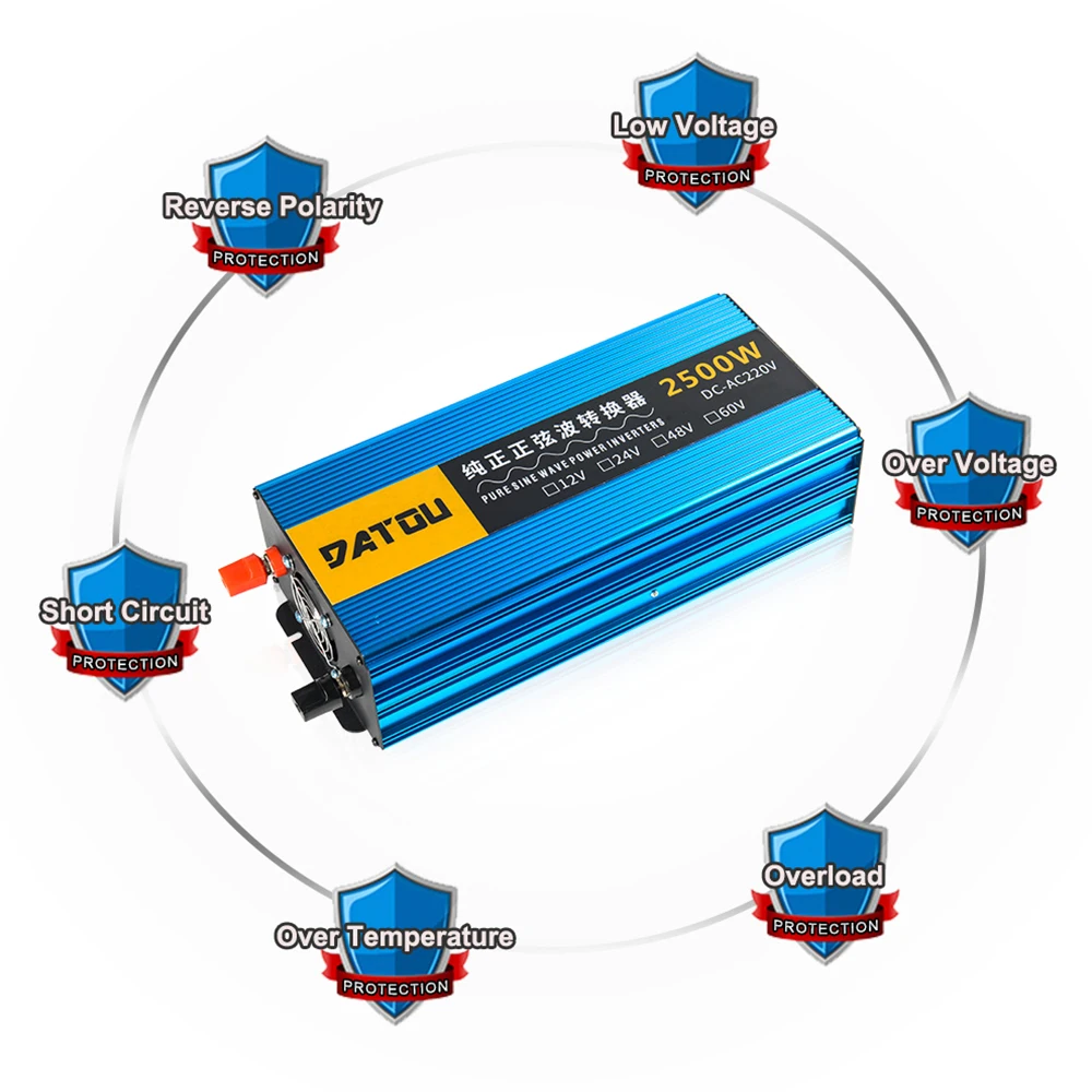 5000W Solar Inverter DC 24V 48V 60V to AC 220V Car Power Inverter LCD Display Pure Sine Wave Voltage Convertor Transformer
5000W Solar Inverter DC 24V 48V 60V to AC 220V Car Power Inverter LCD Display Pure Sine Wave Voltage Convertor Transformer