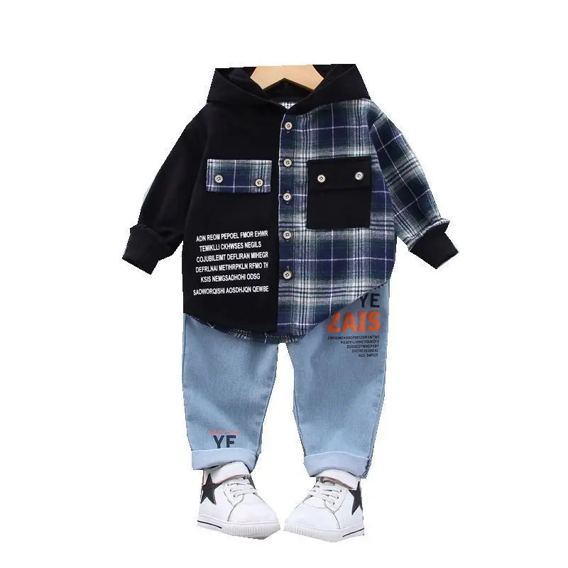 Children's Clothes Boys' Clothing Lattice Hooded Sportswear Tops Pants 2pcs Boys' Clothing Casual Autumn Clothing
Children's Clothes Boys' Clothing Lattice Hooded Sportswear Tops Pants 2pcs Boys' Clothing Casual Autumn Clothing