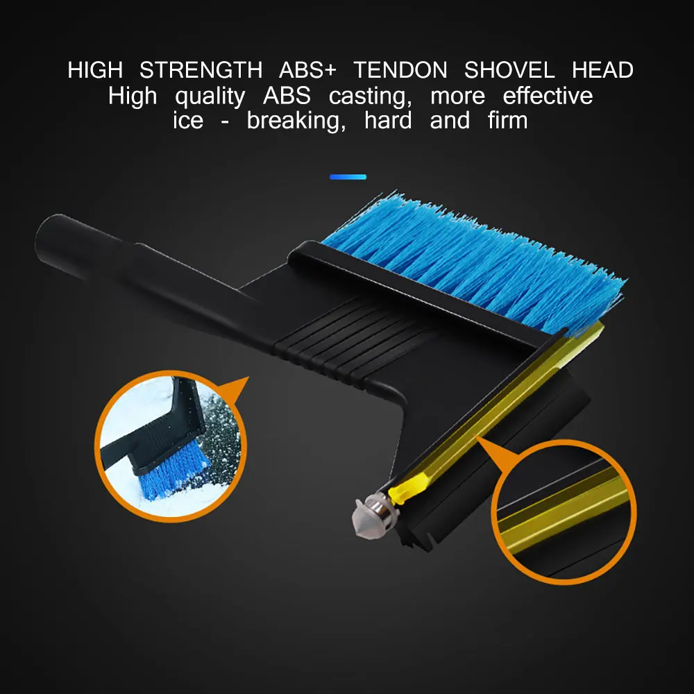 New Telescopic Snow Removal Shovel Ice Removal Shovel Durable Extendable Snow Brush With Safety Hammer For Auto 
New Telescopic Snow Removal Shovel Ice Removal Shovel Durable Extendable Snow Brush With Safety Hammer For Auto