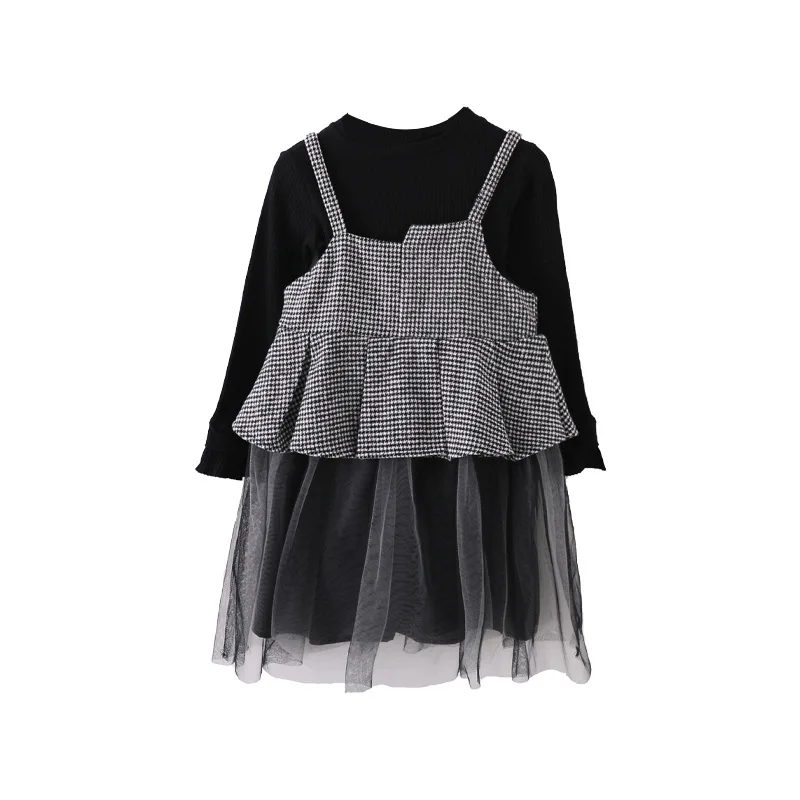 Girls dress spring dress 2021 new children's dress princess skirt girls in the two-piece set