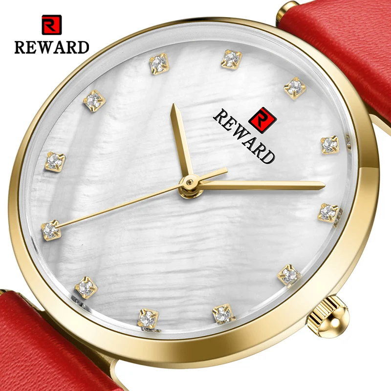 REWARD Часы наручные женские с жемчужным циферблатом, Модные Кварцевые водонепроницаемые с ремешком из натуральной кожи, с японским механизмо...
REWARD Часы наручные женские с жемчужным циферблатом, Модные Кварцевые водонепроницаемые с ремешком из натуральной кожи, с японским механизмо...