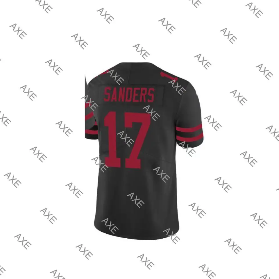 

New Embroidery Letters American Football Jersey Emmanuel Sanders Black White Red Men's San Francisco Limited Jersey