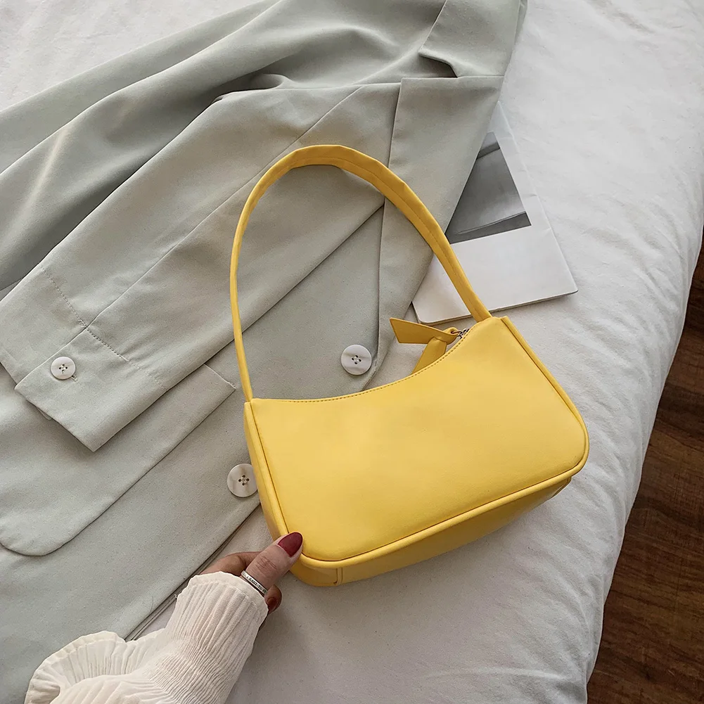 Ladies Soft PU Leather Underarm Bag Solid Color Fashion Women Vintage Handbags Fashion Exquisite Shopping Bag
Ladies Soft PU Leather Underarm Bag Solid Color Fashion Women Vintage Handbags Fashion Exquisite Shopping Bag