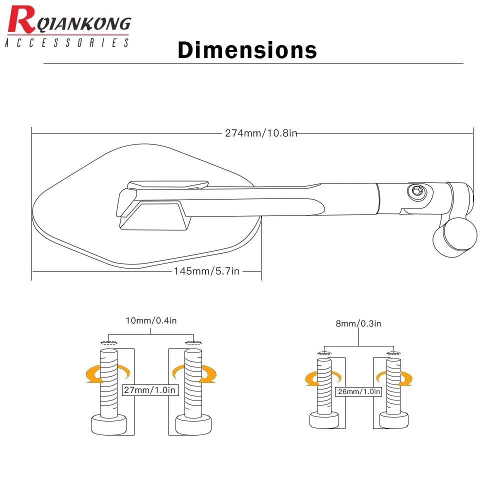 For 125 200 390 690 smc 1290 rc honda kawasaki yamaha tmax 530 500 r25 Motorcycle glass rearview mirrors CNC Aluninum
For 125 200 390 690 smc 1290 rc honda kawasaki yamaha tmax 530 500 r25 Motorcycle glass rearview mirrors CNC Aluninum