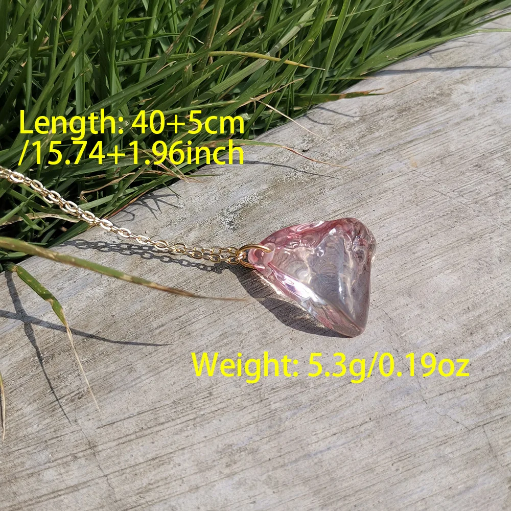 Fashion Korean New Lovely Heart Geometric Transparent Resin Flower Natural Stone Gold Long Pendant Necklace for Women Girls 
Fashion Korean New Lovely Heart Geometric Transparent Resin Flower Natural Stone Gold Long Pendant Necklace for Women Girls