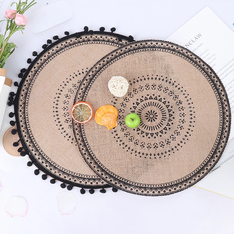 Round Embroidery/Lace Table Placemat Nordic Style Non-slip placemat Heat Insulation Furniture Decoration mat Coffee Cup Mats
Round Embroidery/Lace Table Placemat Nordic Style Non-slip placemat Heat Insulation Furniture Decoration mat Coffee Cup Mats