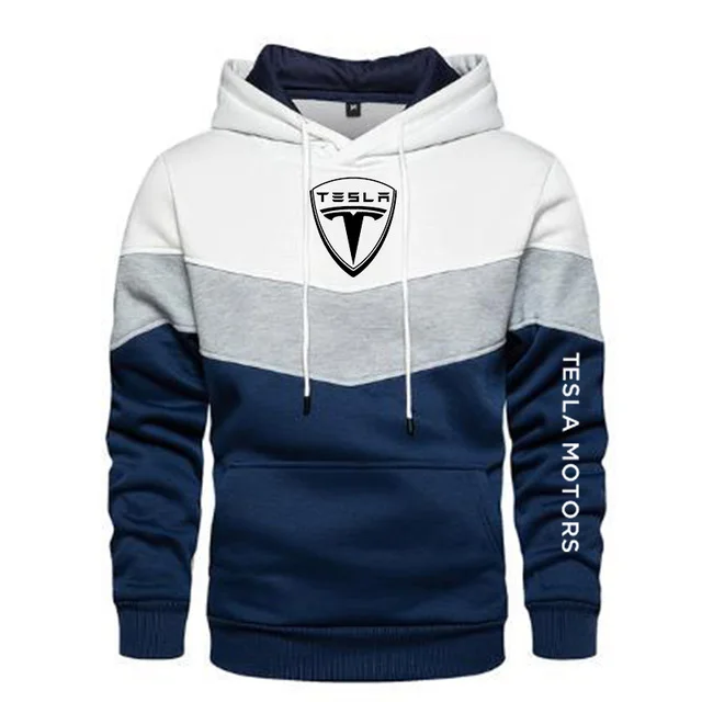 2021 New Men's Spring and Autumn Tesla Motors Logo Round Neck Casual Pullover Long Sleeve Patchwork Color Hoodie 5 Colors
2021 New Men's Spring and Autumn Tesla Motors Logo Round Neck Casual Pullover Long Sleeve Patchwork Color Hoodie 5 Colors