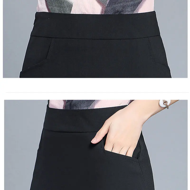 Plus Size Office Lady Skirts Black Pockets Elastic High Waist A-line Skirt OL Korean Work Wear Midi Skirts Fashion Clothing 
Plus Size Office Lady Skirts Black Pockets Elastic High Waist A-line Skirt OL Korean Work Wear Midi Skirts Fashion Clothing