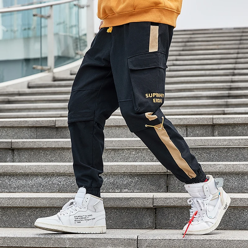 Брюки мужские с несколькими карманами, уличная одежда в стиле хип-хоп, джоггеры с лентой и эластичным поясом, штаны Techwear
Брюки мужские с несколькими карманами, уличная одежда в стиле хип-хоп, джоггеры с лентой и эластичным поясом, штаны Techwear