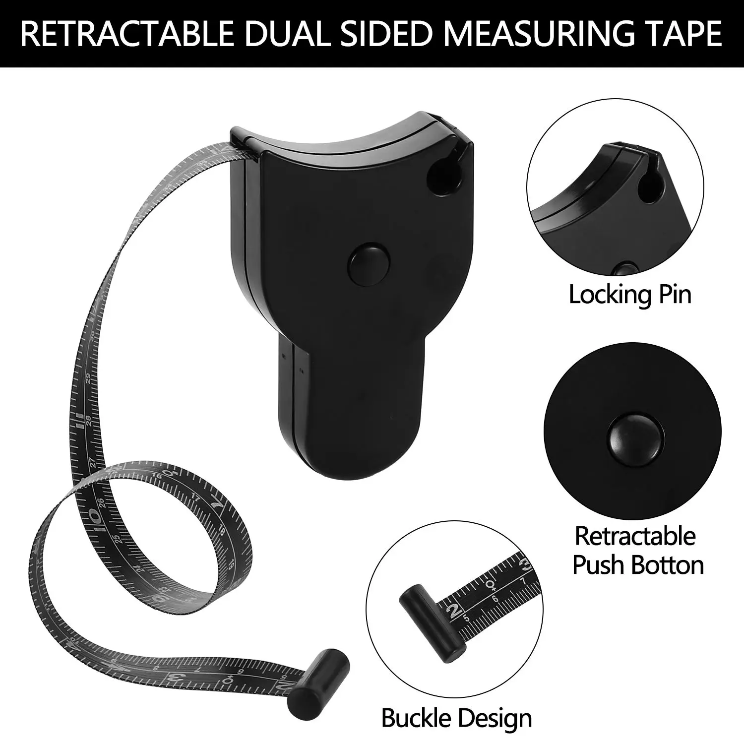 Plastic Tailor Self-tightening Seamstress Sewing Accessories Measuring Tape Ruler Tape Retractable Tape Measure
Plastic Tailor Self-tightening Seamstress Sewing Accessories Measuring Tape Ruler Tape Retractable Tape Measure