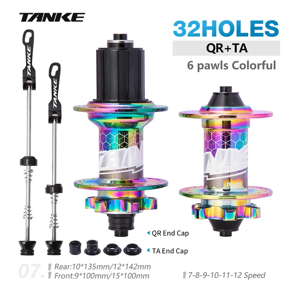 TANKE MTB Bike Bicycle Hubs 32 Hole Novatec Cube 6 Pawls 142mm/148mm Thru Axie Aluminum Alloy Hub Bicycle Parts
TANKE MTB Bike Bicycle Hubs 32 Hole Novatec Cube 6 Pawls 142mm/148mm Thru Axie Aluminum Alloy Hub Bicycle Parts
