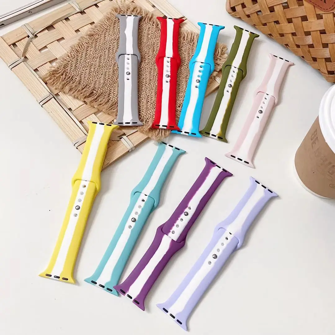 Silicone band for Apple Watch strap 44mm 40mm 38MM 42MM Sport Rubber belt Watchband bracelet Iwatch serie 3 4 5 6 se Accessories 
Silicone band for Apple Watch strap 44mm 40mm 38MM 42MM Sport Rubber belt Watchband bracelet Iwatch serie 3 4 5 6 se Accessories